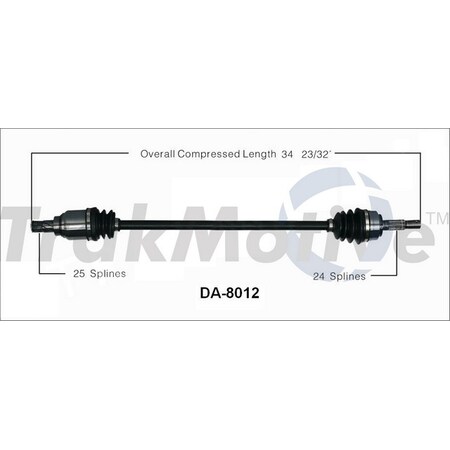Surtrack Axle Cv Axle Shaft, Da-8012 DA-8012